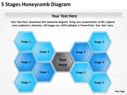 0620 Management Consulting 5 Stages Honeycomb Diagram Powerpoint Slides