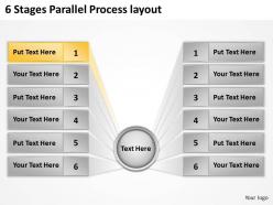 0620 management consulting companies 6 stages parallel process layout powerpoint backgrounds for slides
