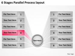 0620 management consulting companies 6 stages parallel process layout powerpoint backgrounds for slides