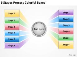 0620 management consulting companies 6 stages process colorful boxes ppt backgrounds for slides