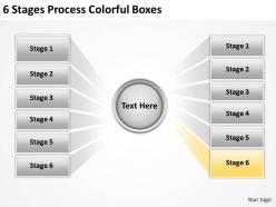 0620 management consulting companies 6 stages process colorful boxes ppt backgrounds for slides