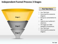 0620 project management consultant independent funnel process 3 stages powerpoint templates
