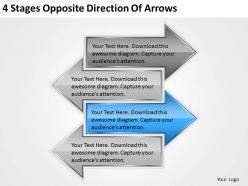 0620 strategic plan 4 stages opposite direction of arrows powerpoint templates
