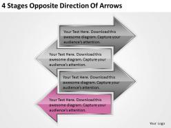 0620 strategic plan 4 stages opposite direction of arrows powerpoint templates
