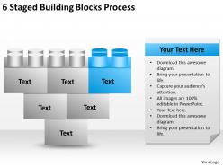 0620 strategic planning 6 staged building blocks process powerpoint templates