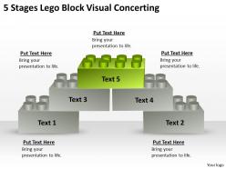 0620 strategic planning consultant 5 stages lego block visual concerting powerpoint backgrounds for slides