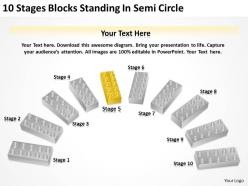 0620 strategy 10 stages blocks standing semi circle powerpoint templates