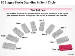 0620 strategy 10 stages blocks standing semi circle powerpoint templates