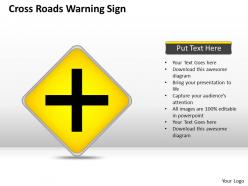 0620 strategy consultants cross roads warning sign powerpoint templates