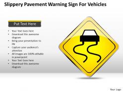 0620 Strategy Consultants Slippery Pavement Warning Sign For Vehicles Powerpoint Templates