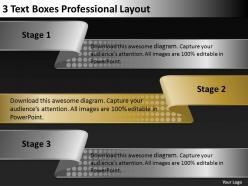 0620 strategy consulting 3 text boxes professional layout powerpoint slides