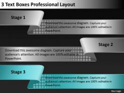 0620 strategy consulting 3 text boxes professional layout powerpoint slides