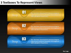 0620 Strategy Consulting 3 Textboxes To Represent Views Powerpoint Slides