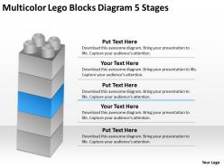 0620 technology strategy consulting multicolor lego blocks diagram 5 stages powerpoint slides