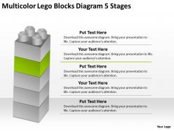 0620 technology strategy consulting multicolor lego blocks diagram 5 stages powerpoint slides
