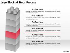 0620 timeline chart lego blocks 6 steps process powerpoint templates