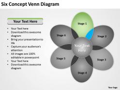 0620 top management consulting business six concept venn diagram powerpoint slides