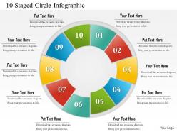 0714 business consulting 10 staged circle infographic powerpoint slide template