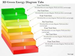 0714 business consulting 3d green energy diagram tabs powerpoint slide template