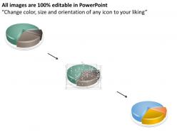0714 business consulting 3d pie chart graphic diagram powerpoint slide template