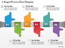 0714 business consulting 6 staged process flow diagram powerpoint slide template