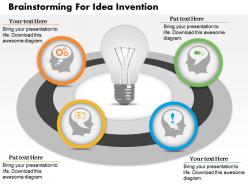 0714 business consulting brainstorming for idea invention powerpoint slide template