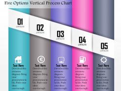 0714 Business Consulting Five Options Vertical Process Chart Powerpoint Slide Template