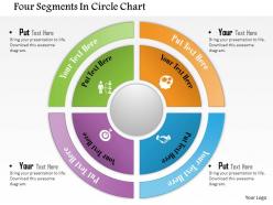 0714 business consulting four segments in circle chart powerpoint slide template