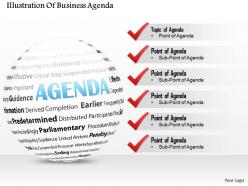 0714 business consulting illustration of business agenda powerpoint slide template