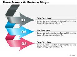 0714 business consulting three arrows as business stages powerpoint slide template