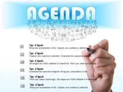 0714 business consulting write an agenda for a meeting powerpoint slide template