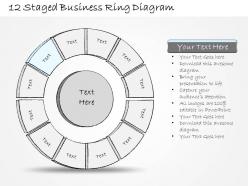 0714 business ppt diagram 12 staged business ring diagram powerpoint template