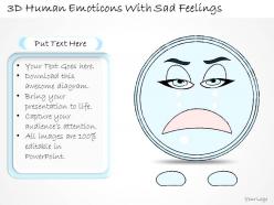 0714 Business Ppt Diagram 3D Human Emoticons With Sad Feelings Powerpoint Template