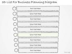 0714 business ppt diagram 3d list for business planning diagram powerpoint template