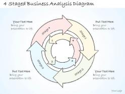 0714 Business Ppt Diagram 4 Staged Business Analysis Diagram Powerpoint Template