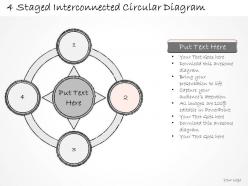 0714 business ppt diagram 4 staged interconnected circular diagram powerpoint template
