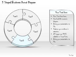 0714 business ppt diagram 5 staged business donut diagram powerpoint template