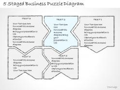 0714 business ppt diagram 5 staged business puzzle diagram powerpoint template