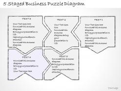 0714 business ppt diagram 5 staged business puzzle diagram powerpoint template