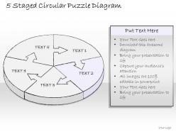 0714 business ppt diagram 5 staged circular puzzle diagram powerpoint template