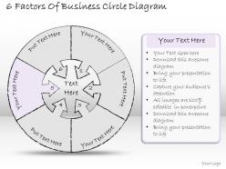 0714 business ppt diagram 6 factors of business circle diagram powerpoint template