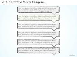 0714 business ppt diagram 6 staged text boxes diagram powerpoint template
