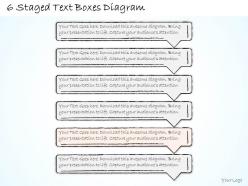 0714 business ppt diagram 6 staged text boxes diagram powerpoint template