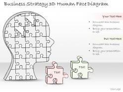 0714 business ppt diagram business strategy 3d human face diagram powerpoint template