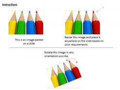 0714 four colored pencils diagram image graphics for powerpoint