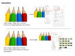 0714 four colored pencils diagram image graphics for powerpoint