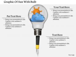 0714 graphic of sun with bulb diagram image graphics for powerpoint