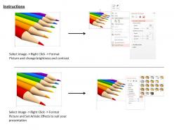 0714 six colored pencils diagram image graphics for powerpoint