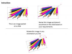 0714 unique colored pencil diagram image graphics for powerpoint
