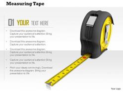 0814 3d yellow and black measuring tape for professional use image graphics for powerpoint